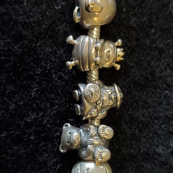 Pandora Silver Bracelet. 7.9" snake chain. - Picture 3 of 15